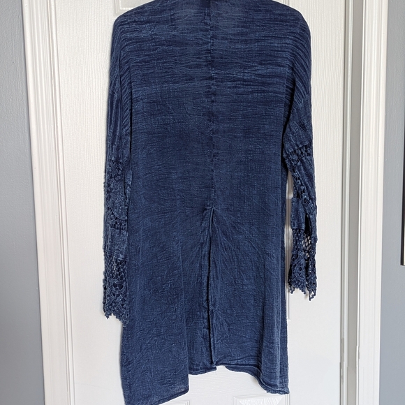 NWOT XCVI Long Lightweight Open-Front Cardigan/Sweater/Jacket With Cutouts - Picture 3 of 16